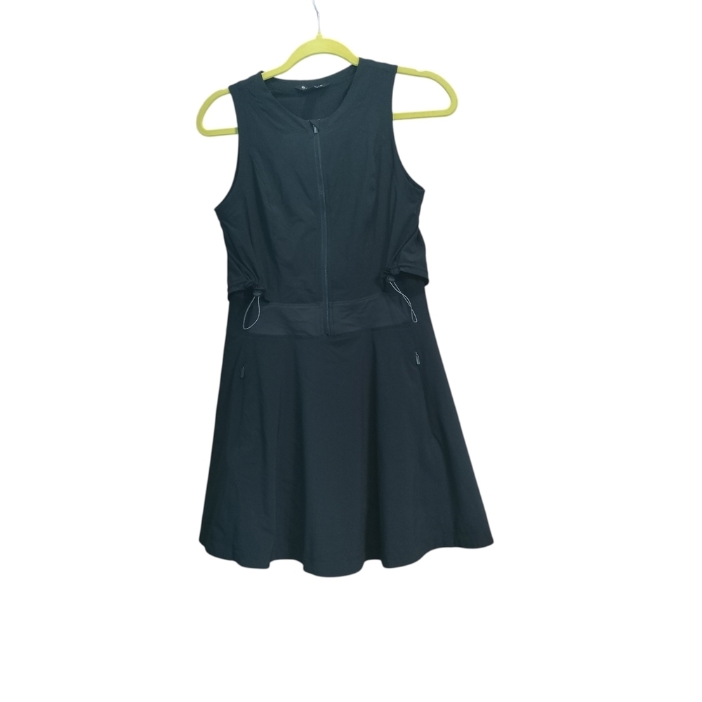 Athleta Venture Out Dress Black Built-In Shorts Athletic Travel Size 0